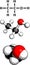 Ethanol (alcohol) molecule, chemical structure