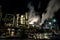 Ethanol Manufacturing Plant at night