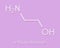 Ethanolamine 2-aminoethanol molecule. Skeletal formula.