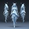 Ethereal 3d Female Character Luna Fashion - Detailed Miniature By Tyos Kawa