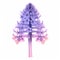 Ethereal 3d Hyacinth X-ray Illustration On White Background