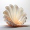 Ethereal Abstraction Elegant Sea Shell 3d Model With White Detail