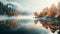 Ethereal Autumn Lake: A Serene Journey Through Nature\\\'s Palette