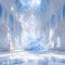 Ethereal Ballroom: A Majestic Palace Hall in Blue and White