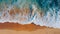 ethereal beauty of beach waves, a serene testament to nature\\\'s grandeur