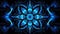 Ethereal Blue Mandala: Luminous Abstract Digital Art