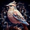 Ethereal Bohemian Waxwing Bird generated by AI