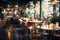 Ethereal cafe ambiance, a tapestry of blurred restaurant interiors