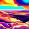 Ethereal Chromatic Horizons: Abstract Desert in Color