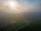 Ethereal Dawn Over Rural Homestead