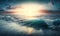 Ethereal Dawn Sea Waves Panorama for Dreamy Backgrounds.