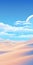 Ethereal Desert Landscape Illustration With Blue Sky