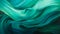 Ethereal emerald green waves flowing with silky smoothness, embodying tranquility and the artistic essence of nature\\\'s