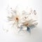 Ethereal Floral Art: Beautiful Flower Image On White Background