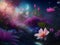 Ethereal Garden Symphony: Fantasy Flower Background in Allure