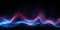 Ethereal glow emanates from a vivid, colorful wave. AI generative