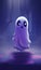 Ethereal Glow: Mystical Ghost with Purple Lights