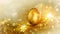 Ethereal Golden Easter Egg Amongst Whimsical Florals