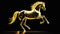 Ethereal Golden Horse of Stardust: Celestial Elegance