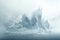 Ethereal Iceberg Landscape in Mist.