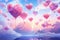 Ethereal Love: Abstract Pastel Hearts in Dreamy Atmosphere