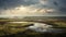 Ethereal Marsh Photograph Of Danish Hills With Perfect Lighting