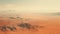 Ethereal Martian Landscape Serene Desert With Elaborate Spacecrafts