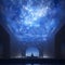 Ethereal Meditation Room with Starlit Ceiling