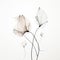 Ethereal Minimalism: Abstract Black And Brown Flowers In Wire Art