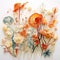 Ethereal Nature Scenes Delicate Floral Paper Art On White Background