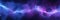 Ethereal Nebula Waves In Majestic Purple And Blue. Interstellar Space Dust And Cosmic Light Waves Background. Generative