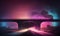 Ethereal Night Overpass Background for Professional Use.