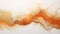 Ethereal Orange And White Painting: Rust Wave Watercolor On Canvas