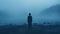 Ethereal And Otherworldly Atmosphere: Standing In Blue Fog