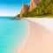 the ethereal painting of a gorgeous and beautiful beach with clearest water in the world