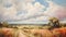 Ethereal Path Through Suffolk Coast: Monumental Landscape Painting