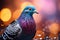 Ethereal pigeon blurred background adds a touch of mystery and elegance