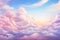 Ethereal Pink clouds. Generate Ai