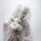 Ethereal Portraiture: Haunting Elegance In White Background