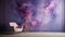 Ethereal Purple Wallpaper With Chair: Abstract Art For Berliner Weisse Room