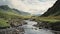 Ethereal Scottish Landscape With River And Mountains In 8k Resolution