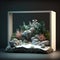 Ethereal seabed rock garden, minimalist mockup for podium display or showcase AI generation