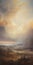 Ethereal Seascapes: A Majestic Painting Of Clouds And Sunset