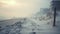 Ethereal Snowscape: Enchanting Manhattan Beach In Arctic Air