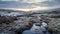 Ethereal Snowy Creek A Tundra In Yorkshire