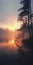 Ethereal Sunrise At Forest Lake: Nostalgic Imagery By Antanas Sutkus
