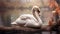 Ethereal Swan: A Characterful Animal Portrait In The Fall