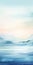 Ethereal Watercolor Seashore: Light Blue Sea Background With Poetic Landscapes