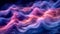 Ethereal waves in a cosmic dance of pink and blue glitters. AI generated