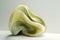 Ethereal Waves: A Minimalist 3D Render in Pale Yellow and Olive Gree